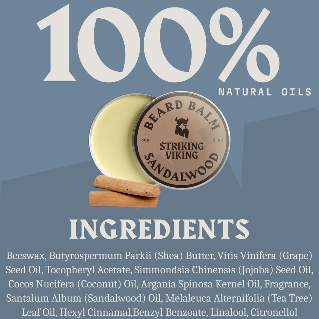 Beard Oil and Balm - Men's Beard Grooming Kit with All-Natural Beard Oil and Leave in Beard Balm Conditioner