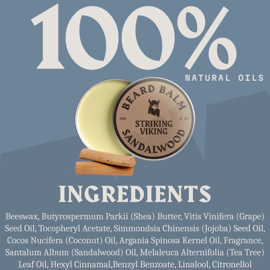 Beard Oil and Balm - Men's Beard Grooming Kit with All-Natural Beard Oil and Leave in Beard Balm Conditioner