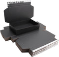 Black Hard Corrugated Shipping Boxes 10.5x6.3x2 Inch Gift Packaging Boxes