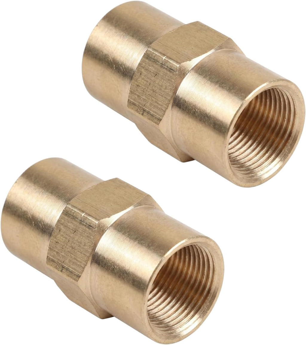 2 Pack Brass Argon Hose Coupling, 5/8 Brass Inert Gas Hose Coupler