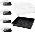 Thick Plastic 5-Set Strong Seed Starter Trays with 5" Humidity Domes
