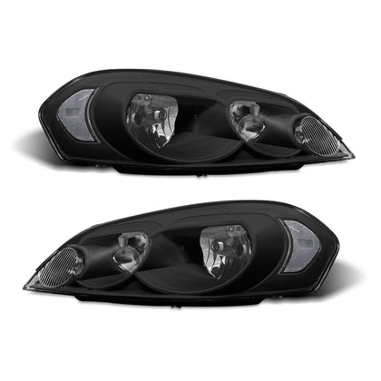 Headlight Assembly Left Right for 2006-2013 Chevy Impala 14-15 Impala Limited 06-07 Chevy Monte Carlo Clear Lens