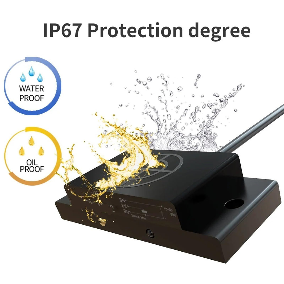 YZHATDH E2K Series Proximity Sensor Matrix Capacitive Switch 10-30V DC 3-Wire NPN PNP Sensing Distance 10mm Adjustable