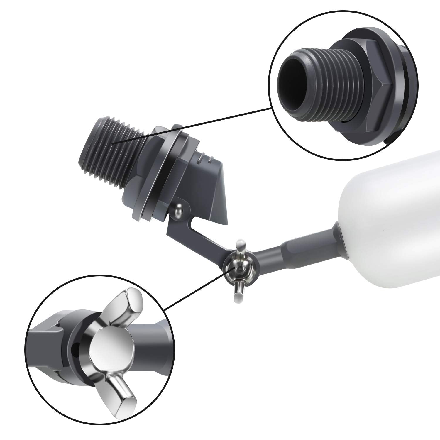 Float Ball Valve 1/2 Inch Autofill Float Valve | Male Straight Thread Automatic Float Valve, Livestock Trough Pond
