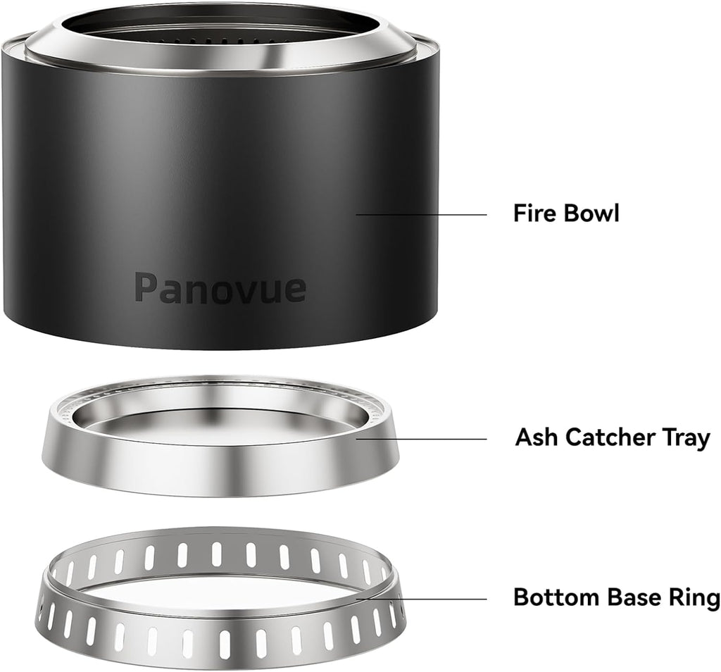 22 inch Smokeless Fire Pit with Waterproof Cover