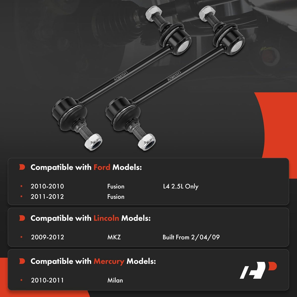 A-Premium Front Sway Bar Link Stabilizer Bar Link, Compatible with Ford