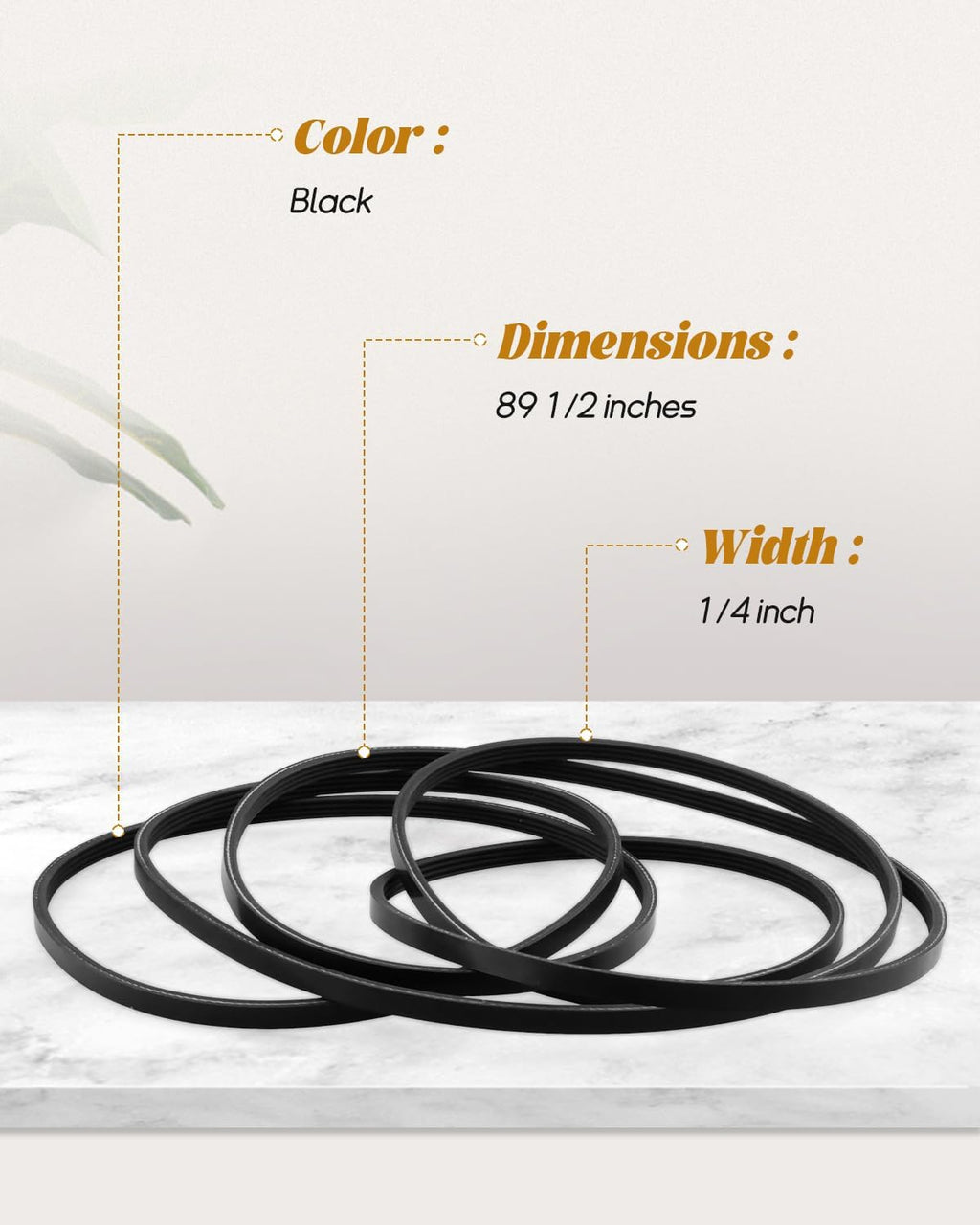 Dryer Drum Drive Belt Fit for GE GTD45GASJ2WS GTDP180GD0WW GTDX200EM1WW GTD75GCSL0WS GTDP300EM1WS DBVH520EJ2WW GTDP220EF3WW GTD75ECPL1DG DPSR610EG7WT DRSR495EG6WW Etc