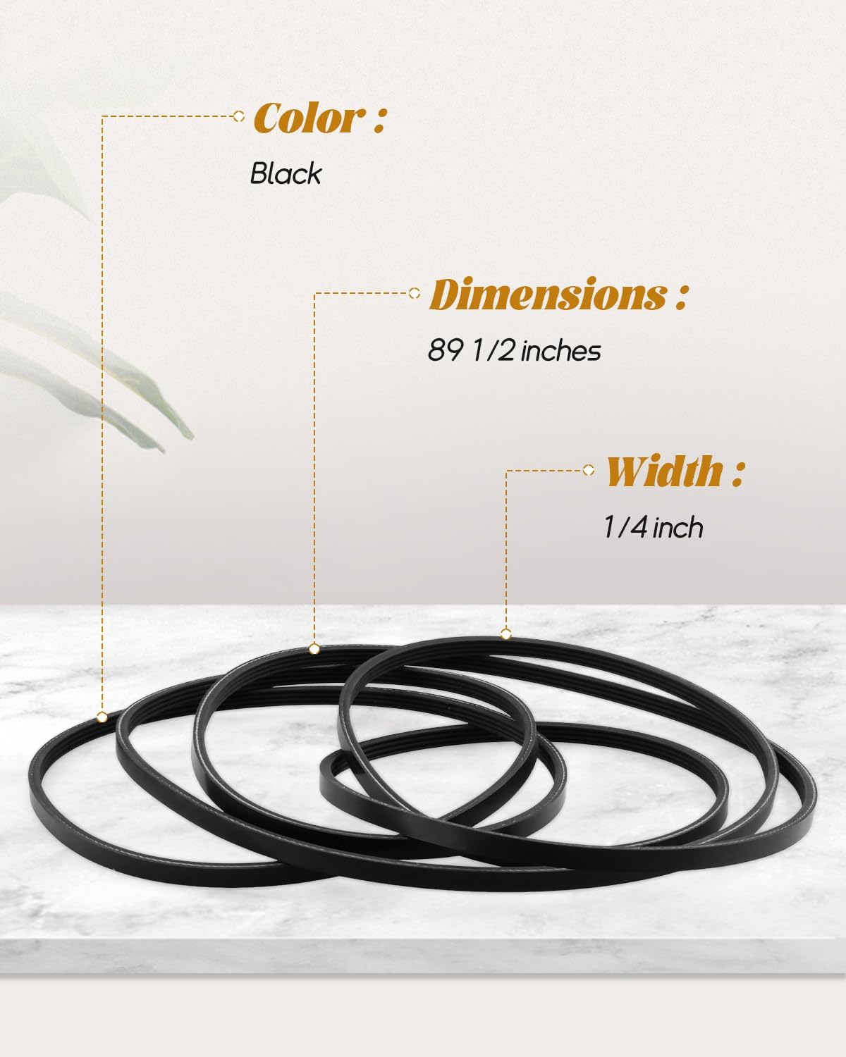 Dryer Drum Drive Belt Fit for GE GTD45GASJ2WS GTDP180GD0WW GTDX200EM1WW GTD75GCSL0WS GTDP300EM1WS DBVH520EJ2WW GTDP220EF3WW GTD75ECPL1DG DPSR610EG7WT DRSR495EG6WW Etc