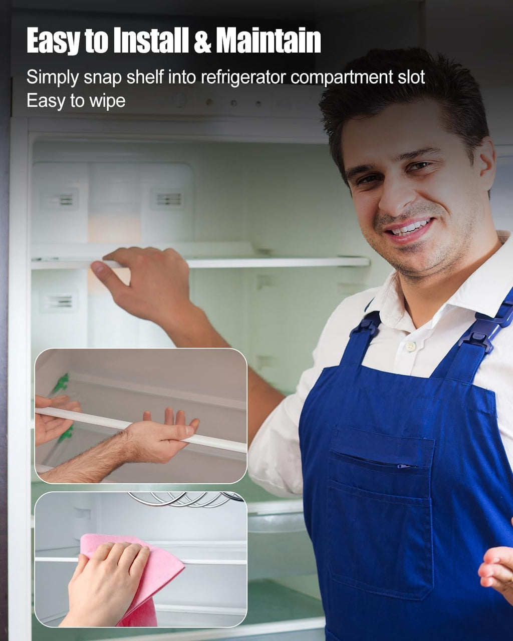 DA97-20646A Freezer Glass Shelf Fit for Samsung RS27T5200SR RS27T5201SR