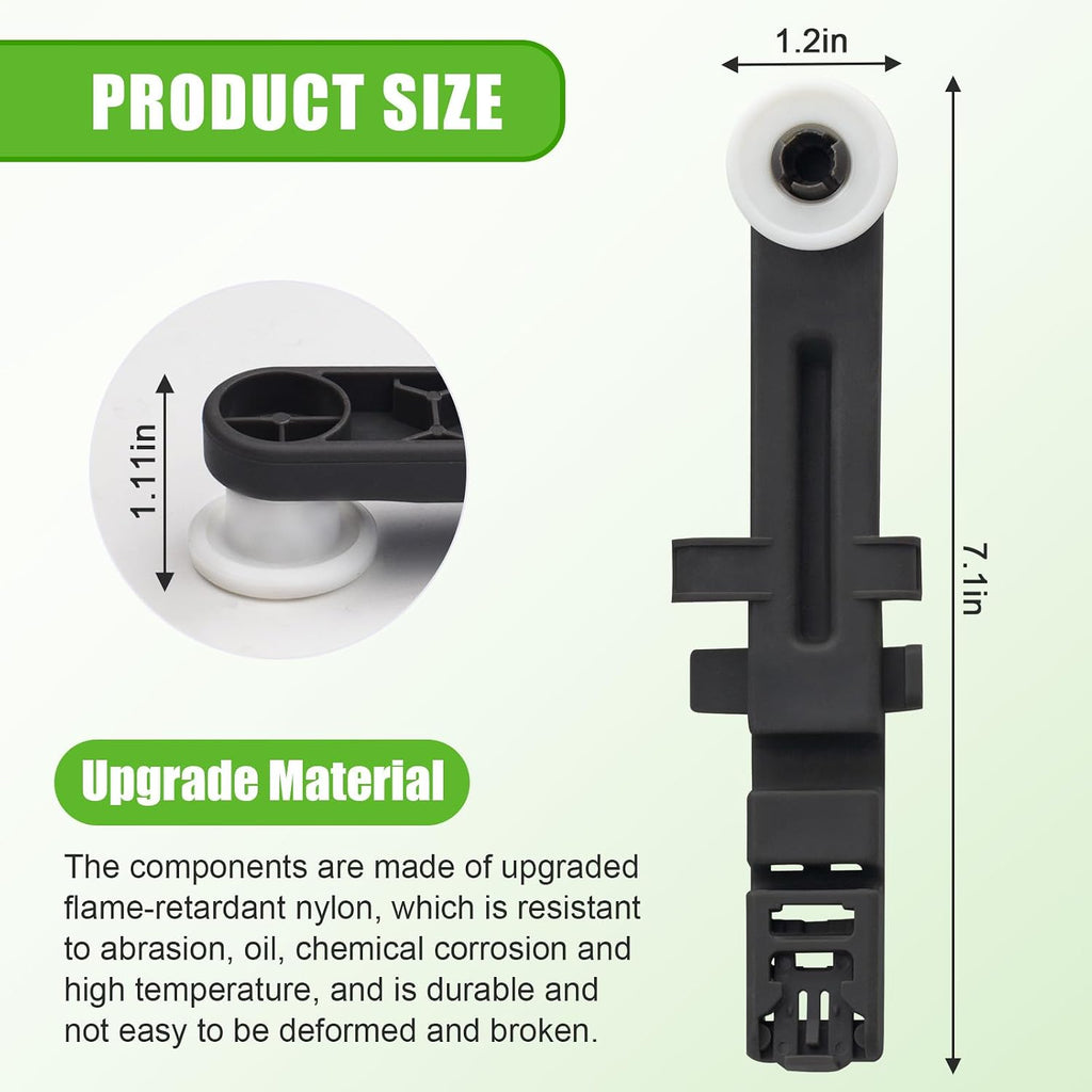 W10571738 Dishwasher Upper Dishrack Adjuster and Wheel Assembly Replacement for Whirlpool Maytag Dishwasher PS11756470, WPW10571738,AP6023130, 3449627 (2pack)