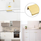 30 Pack 3" Cabinet Pulls Brushed Brass Finger Pulls for Cabinets