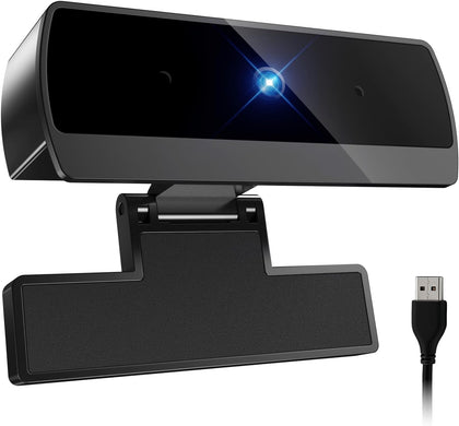 1080P Webcam with Microphone, Full HD Video Calling Web Camera, HD Light Correction Streaming Webcam for