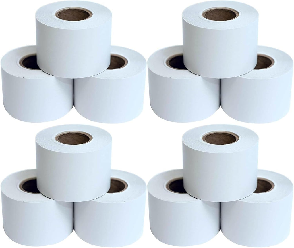 Globe Ishida Scale Label GL-4680 Continuous Label Roll | Replacement Printing Labels | Blank Labels Roll | 12 Rolls