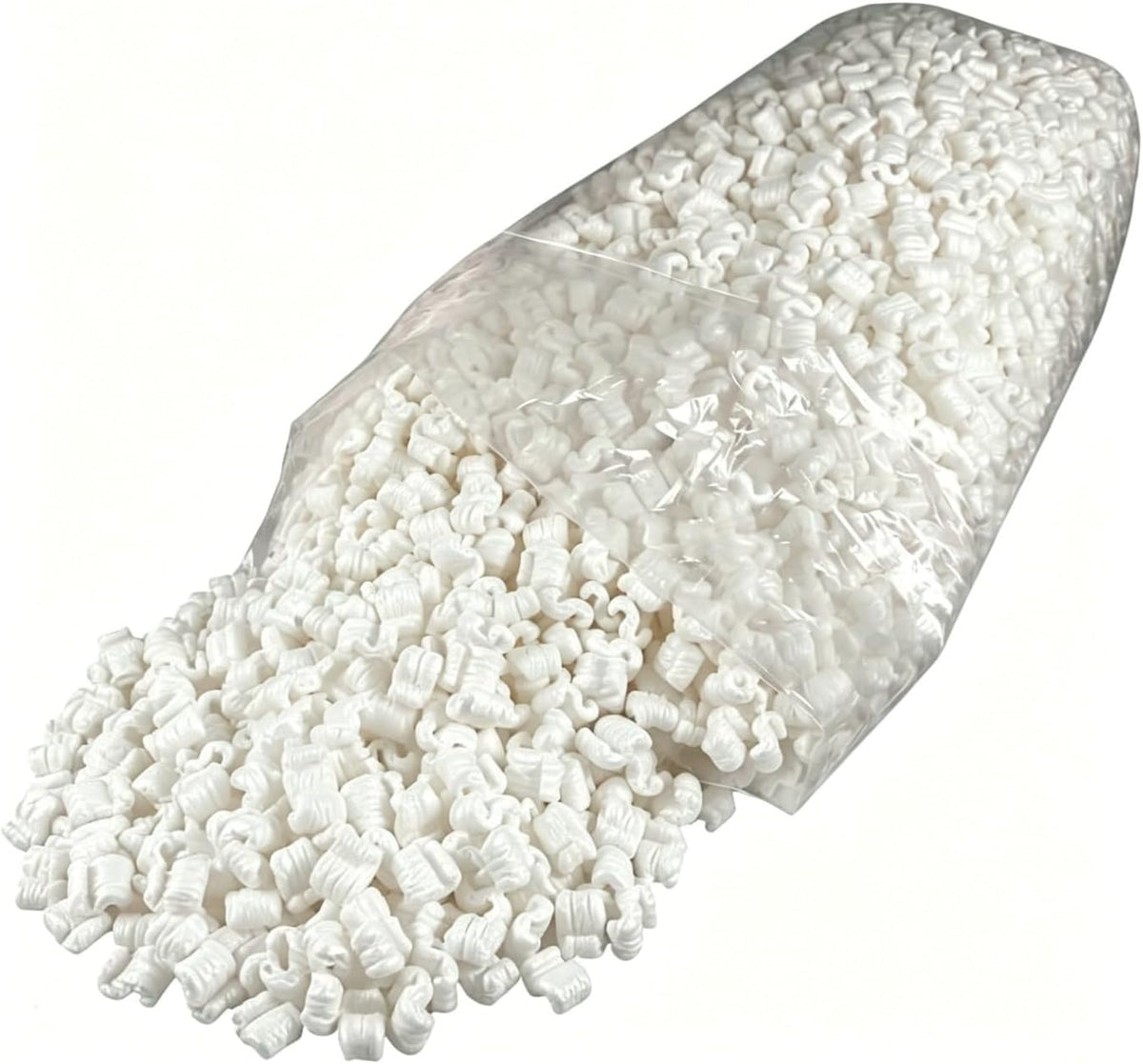 Biodegradable Anti-Static Packing Peanuts, 30 Gallons 4 Cu Ft S-Shaped Loose Fill, Eco Friendly Void Fill Protective