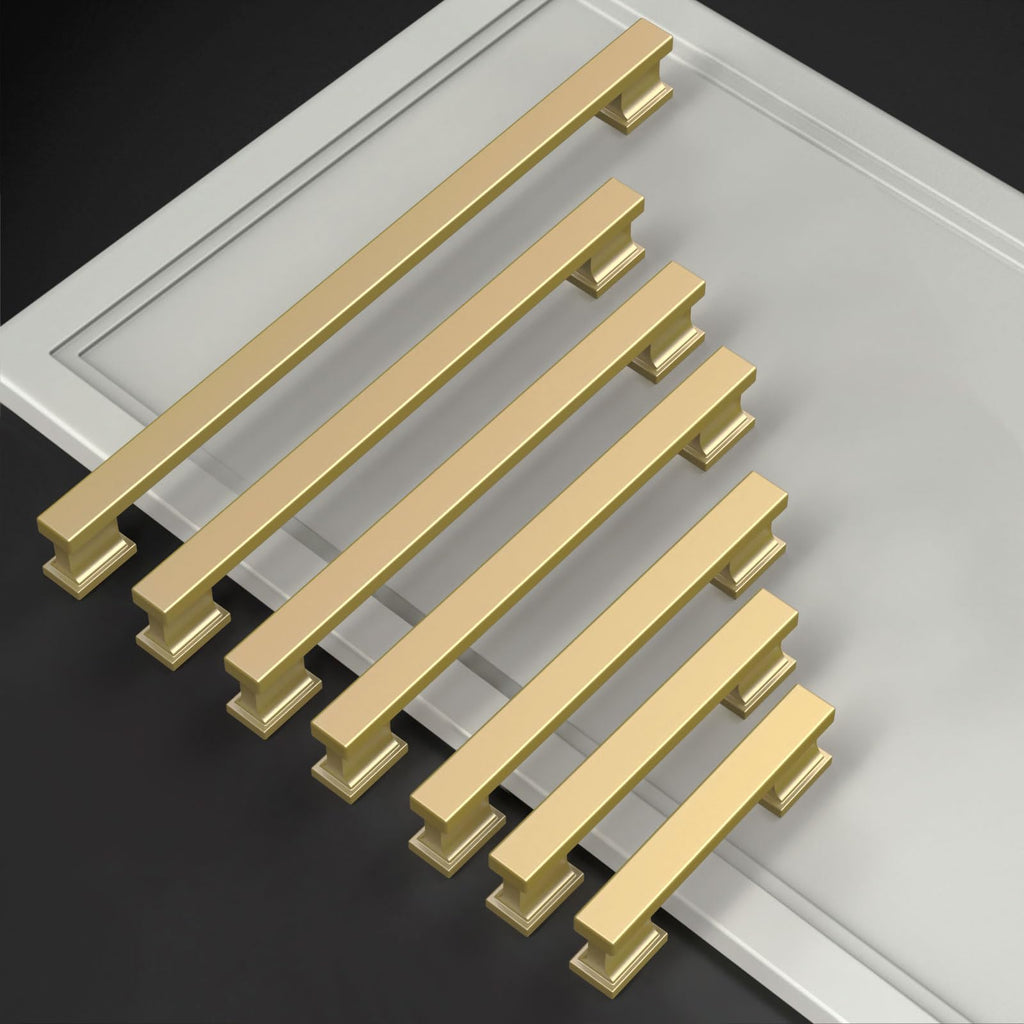 10 Pack Brushed Gold Cabinet Pulls 5"