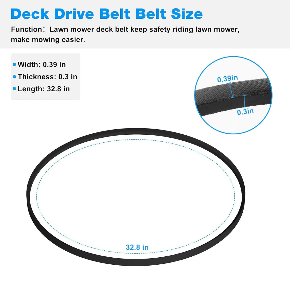 302040085 Lawn Mower Deck Belt for PowerSmart Lawn Mower Parts DB8621SR | Replacement PowerSmart Lawn Mower Parts