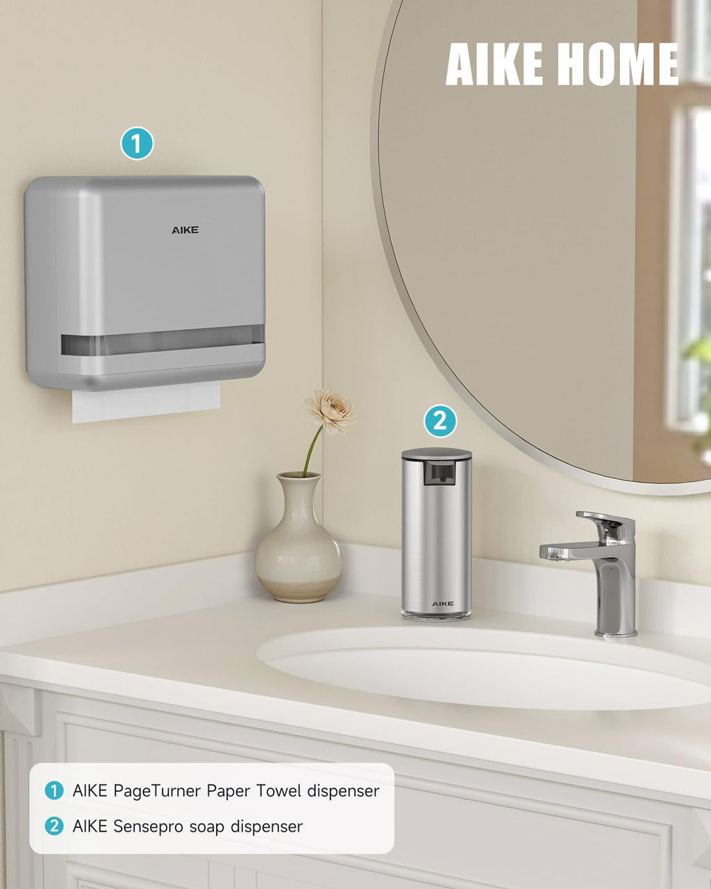 200 Sheets Wall Mount Paper Towel Dispenser,Fit Multifold Paper,Silver