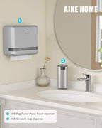 200 Sheets Wall Mount Paper Towel Dispenser,Fit Multifold Paper,Silver
