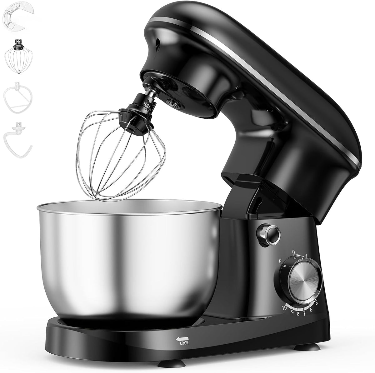 4.2 Qt Stand Mixer, 10-Speed Tilt-Head Electric Mixer for Baking | Include Dough Hook, Whisk, Flat Beater & Splash