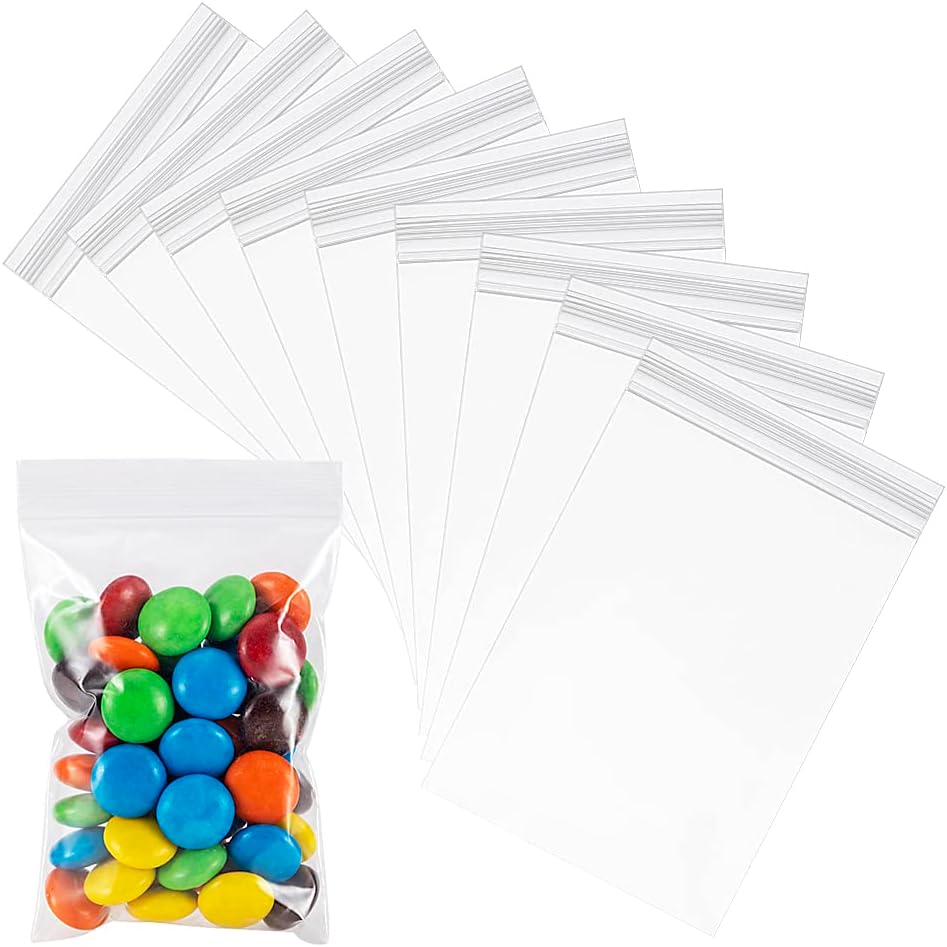 300pcs Small Plastic Baggies 2x3 in Ziplock Diamond Art Bags
