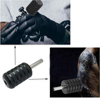 Tattoo Machine Grips Aluminum Back Stem Tattoo Tubes-Black 3pcs