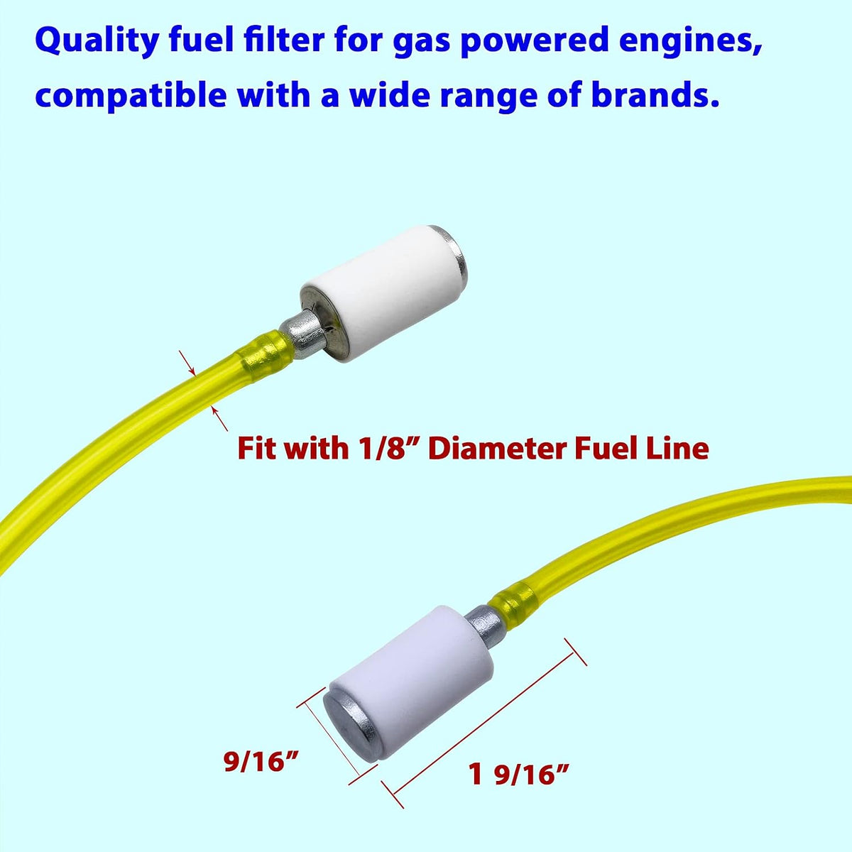 2-Pack 530095646 Fuel Filter for Husqvarna 128LD 124 125 128 Series Trimmer