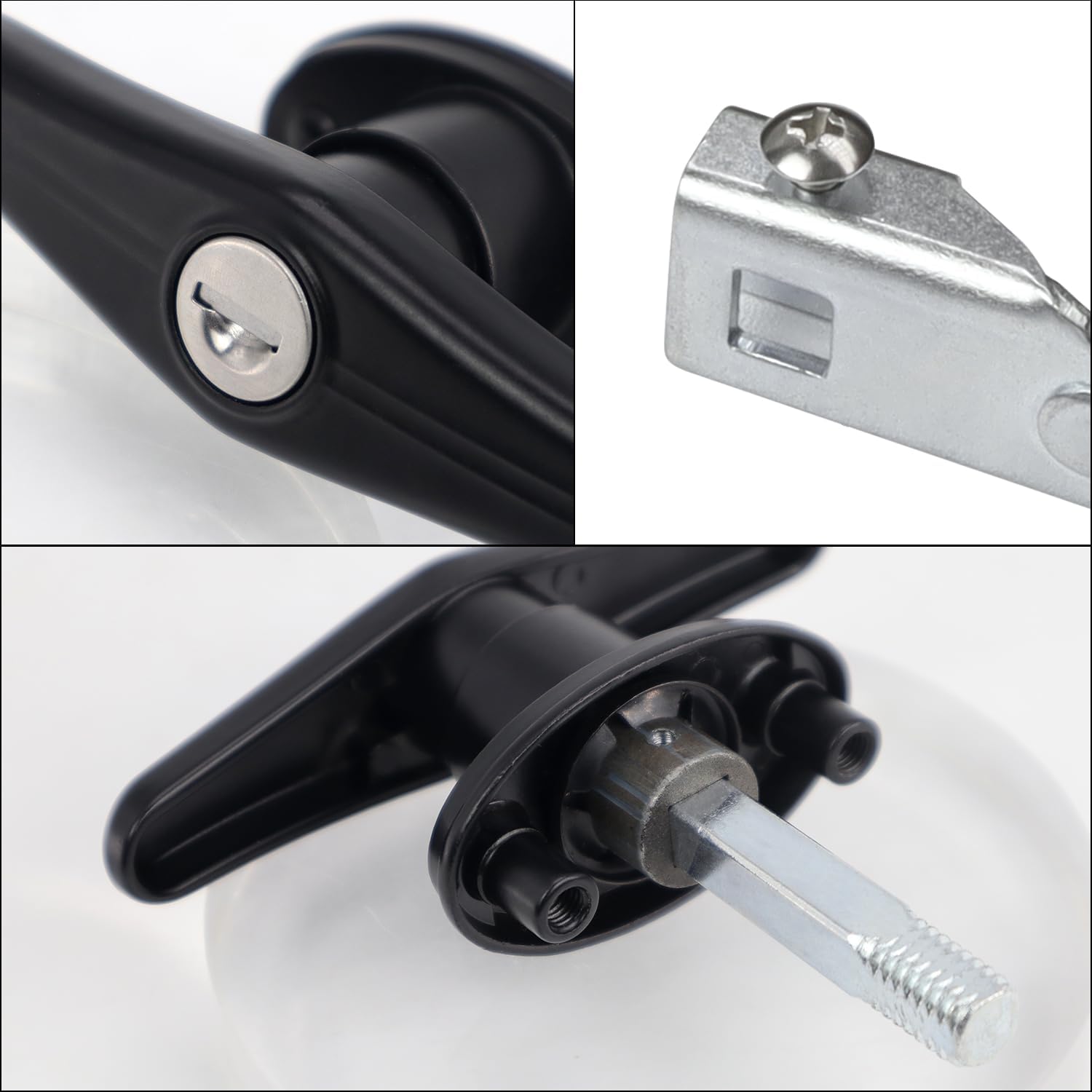 Truck Cap Locking T-Handle, Matching Set T-Handles Lock, Truck Cap Topper Camper Shell Locking T-Handle, Keyed Alike