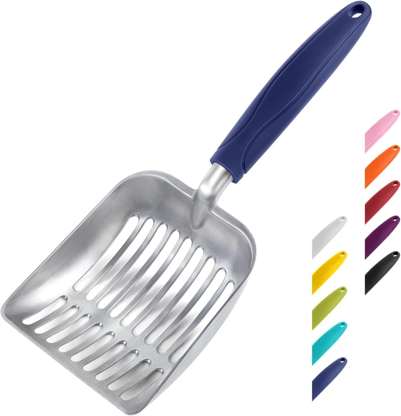 Cat Litter Scoop, Aluminum Alloy Sifter, Kitty Metal Scooper, Deep Shovel, Long Handle, Poop Sifting, Kitten Pooper