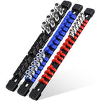 3-Pc Socket Organizer Rail Set, 43-Clip Socket Holder, 1/4, 3/8, 1/2 Drive