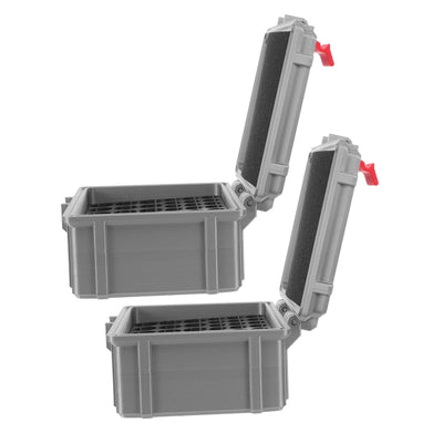 2pcs Aa AAA Battery Storage Case, Waterproof Hard Shell Organizer