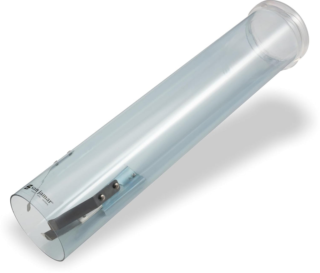 Small Pull-Type Wall-Mount Cup Dispenser, 3-5 oz, Blue