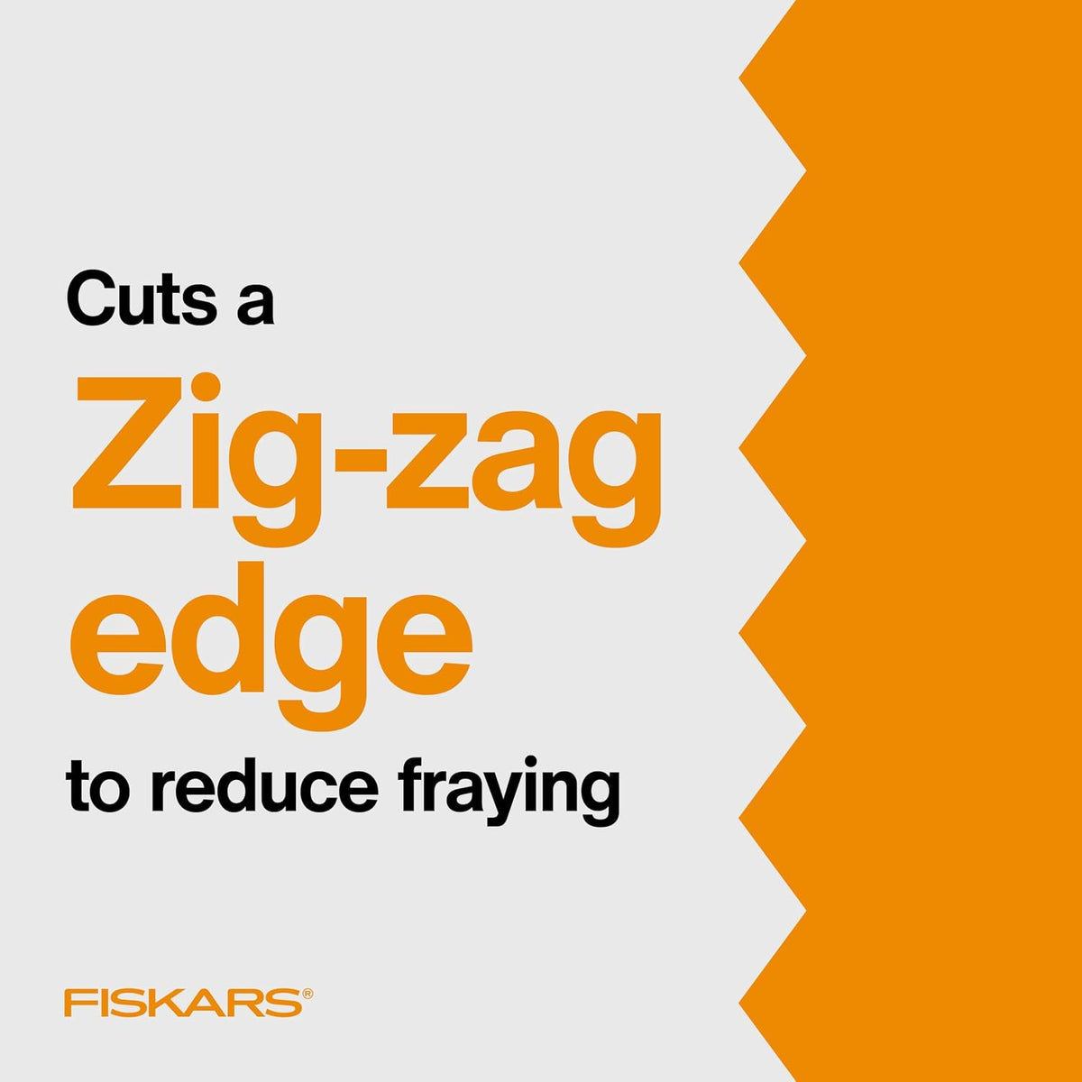 8" Orange-Handled Pinking Shears for Fabric Cutting & Sewing | Zig Zag Scissor Blades Prevent Fraying, Ergonomic