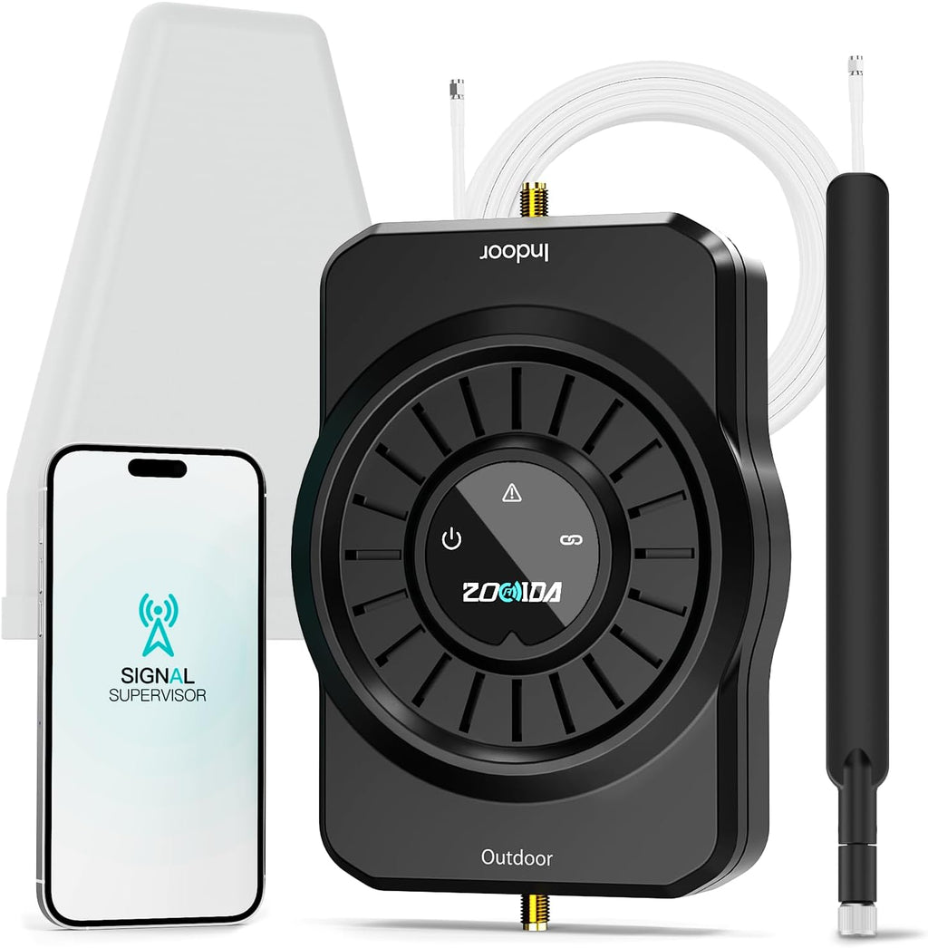 Cell Phone Signal Booster for All US Carriers, Boosts 5G 4G LTE 3G, Cell Phone Booster 72dB High Gain Antennas