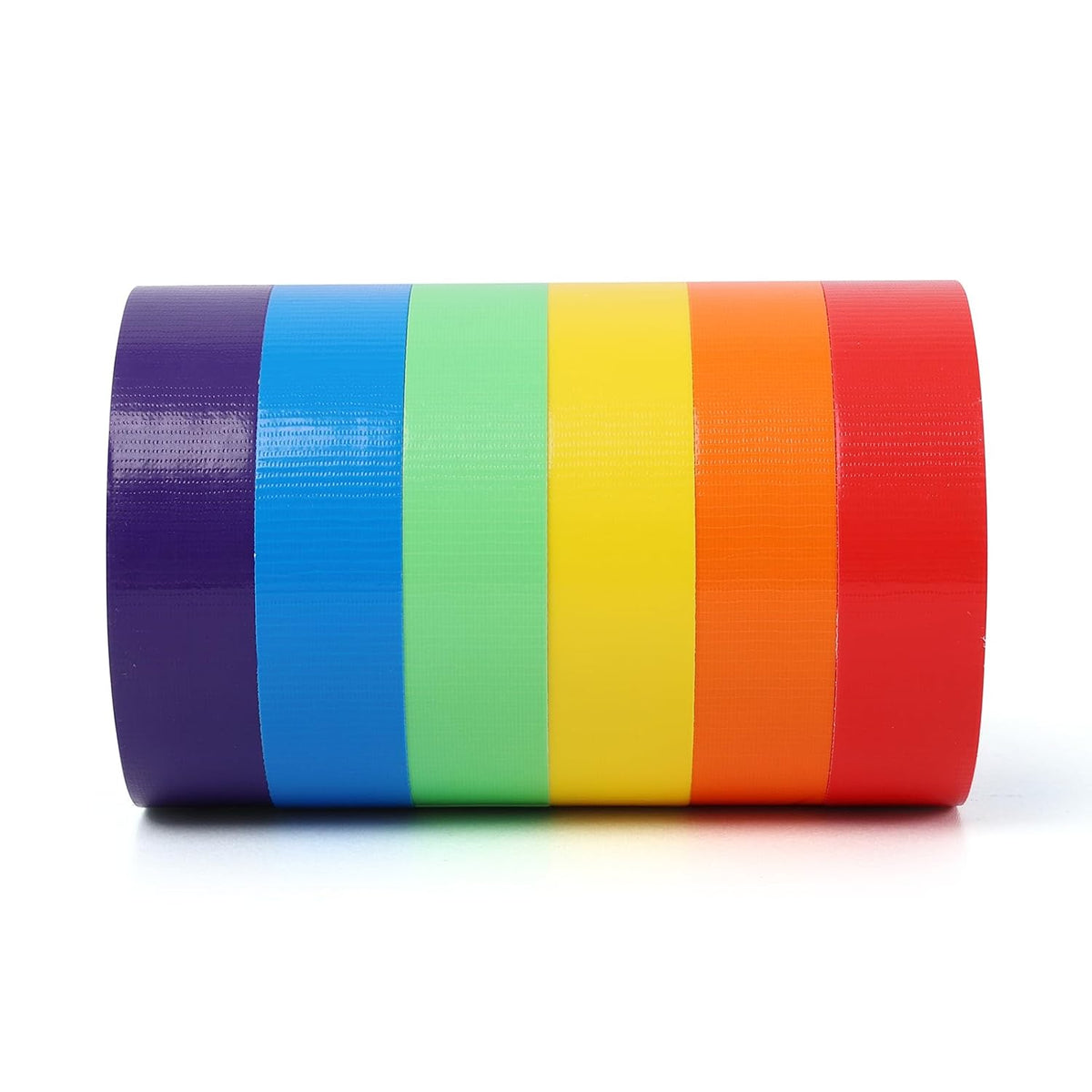 Colored Duct Tape 6 Rolls, 1 in x 10 yd, Rainbow Tape for DIY Crafts