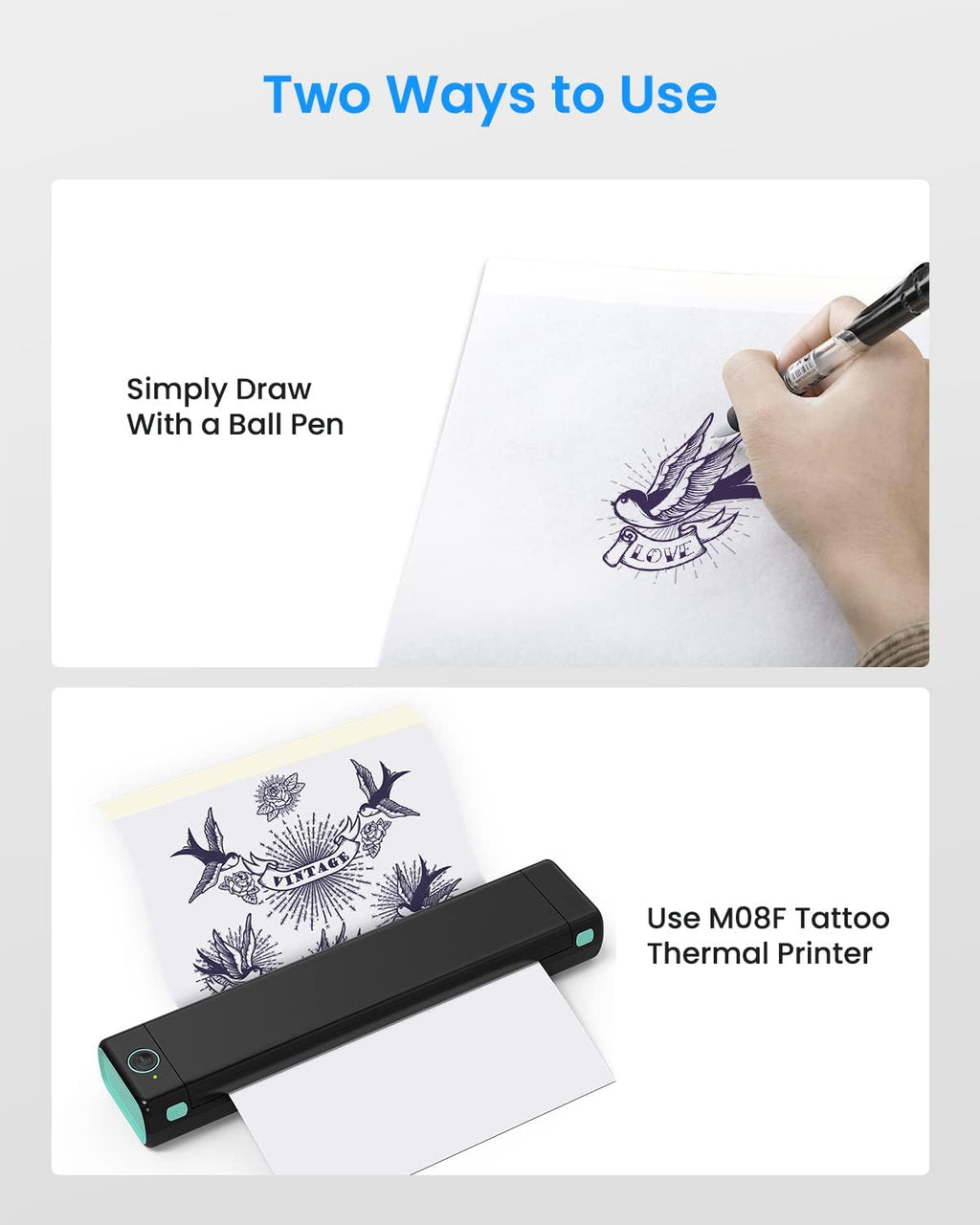 Tattoo Transfer Paper, 100 Sheets, A4 Size Tattoo Stencil Paper