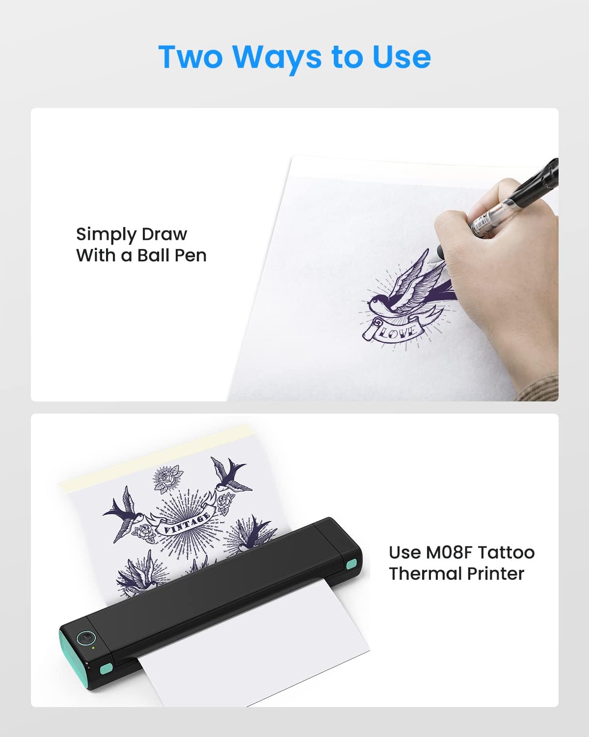 Tattoo Transfer Paper, 100 Sheets, A4 Size Tattoo Stencil Paper