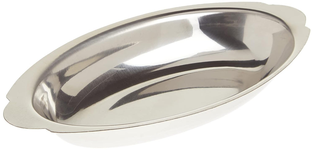 Stainless Steel Oval Au Gratin Dish, 12-Ounce