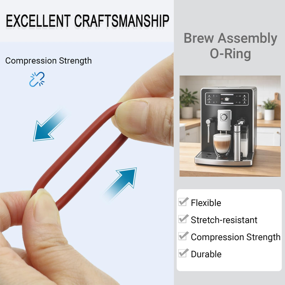 4 Pack Brew Group O-Rings for Saeco Gaggia Philips Espresso Machines