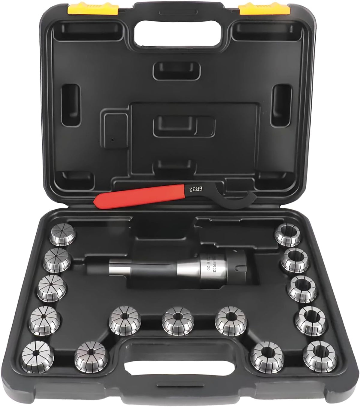 R8 ER32 Collet Holder Set 17 PCS for CNC Milling & Engraving