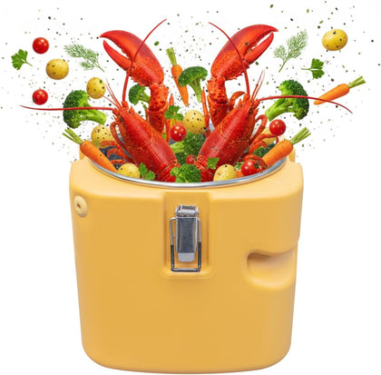 5 Gallon Insulated Soup Container,21 QT Soup Warmers Commercial,Insulated Food Carrier Food Cooler with 4 Buckles
