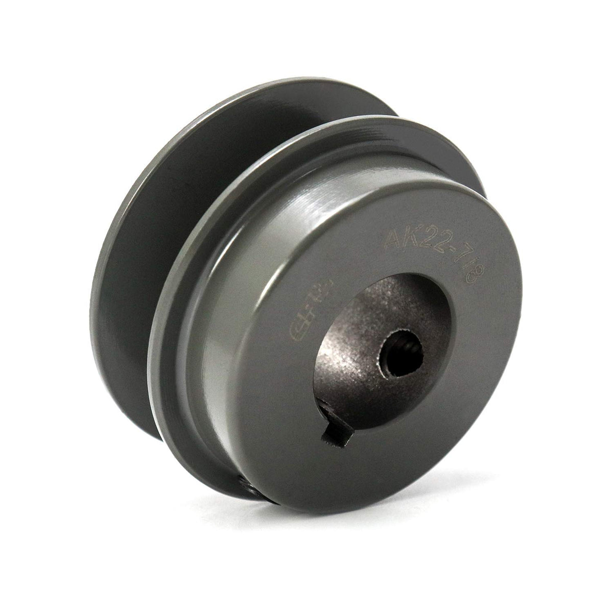 QWORK Single Groove Web Sheaves, 2.25"OD 7/8" Bore V-Belt Sheave,A Belt Section, Cast Iron, for V-Belt, AK22-7/8