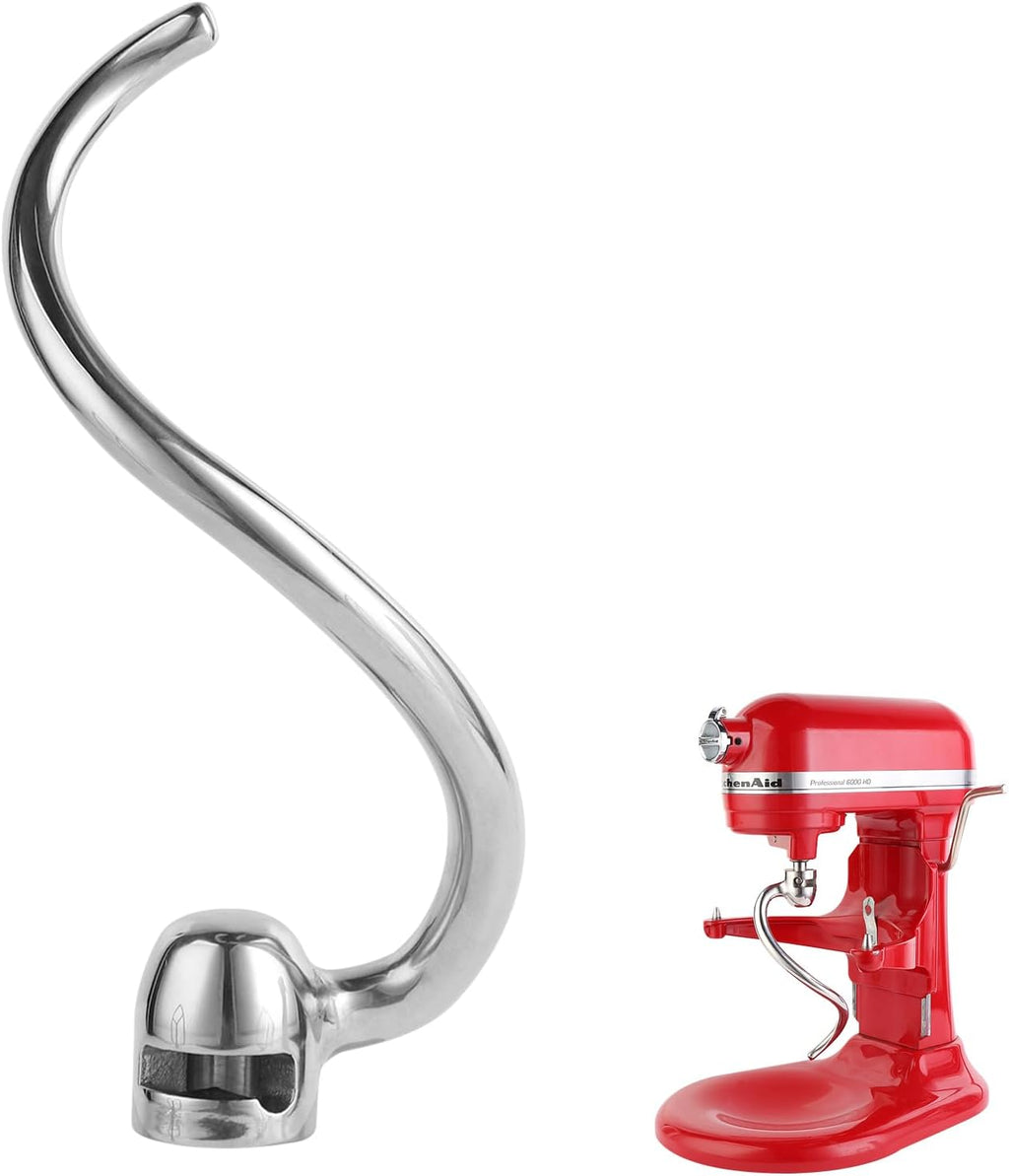 Stainless Steel Spiral Dough Hook for KitchenAid 5 Plus-6QT Mixer