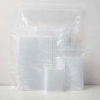 100 Pcs Clear Reclosable Zipper Storage Bags Resealable Poly Bag, S