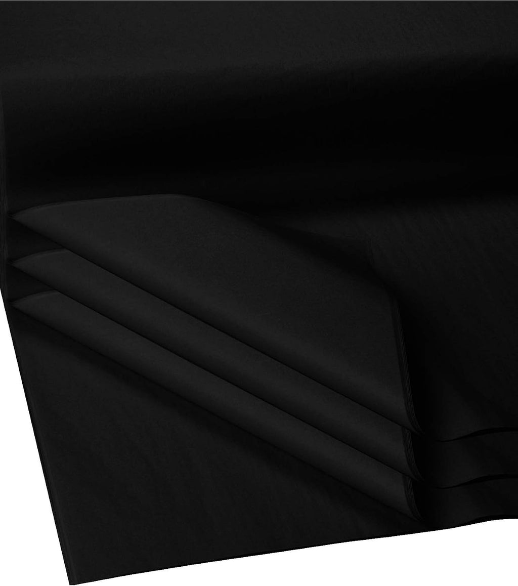 Gift Wrap Tissue Paper | Size: 15 Inch X 20 Inch | Count: 100 Sheets (Black)