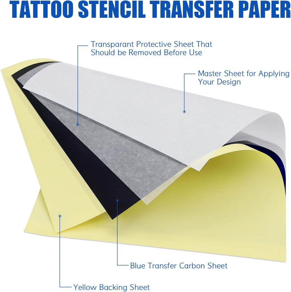 Tattoo Transfer Paper 100 Sheets A4 Size Tattoo Stencil Paper for Tattooing
