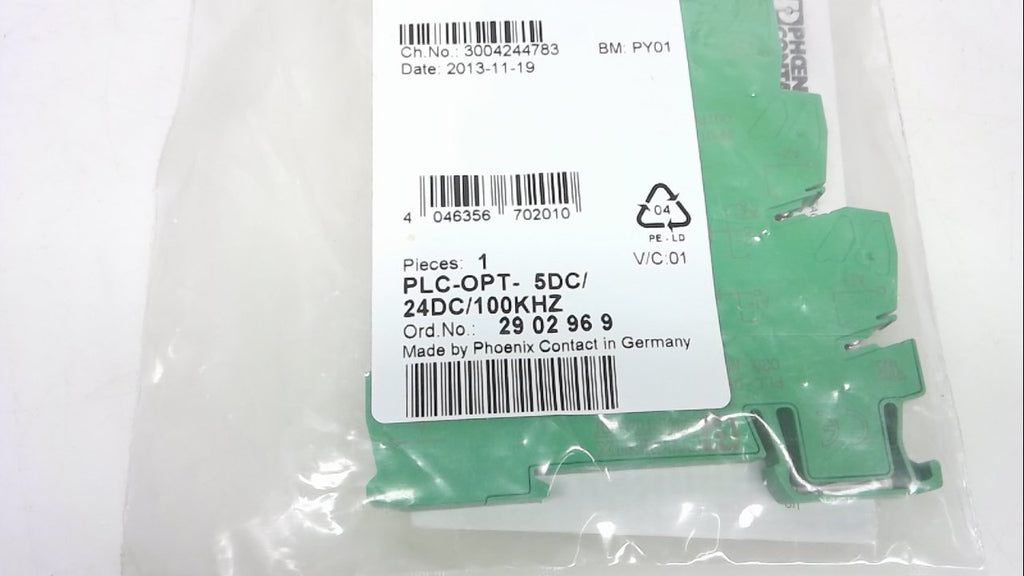 PHOENIX CONTACT PLC-Opt- 5DC/ 24DC/100KHZ (2902969) Solid-State Relay Module