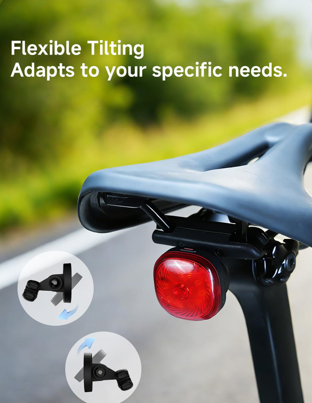 M30S Bike Tail Light Mount, Adjustable Saddle Rail Mount