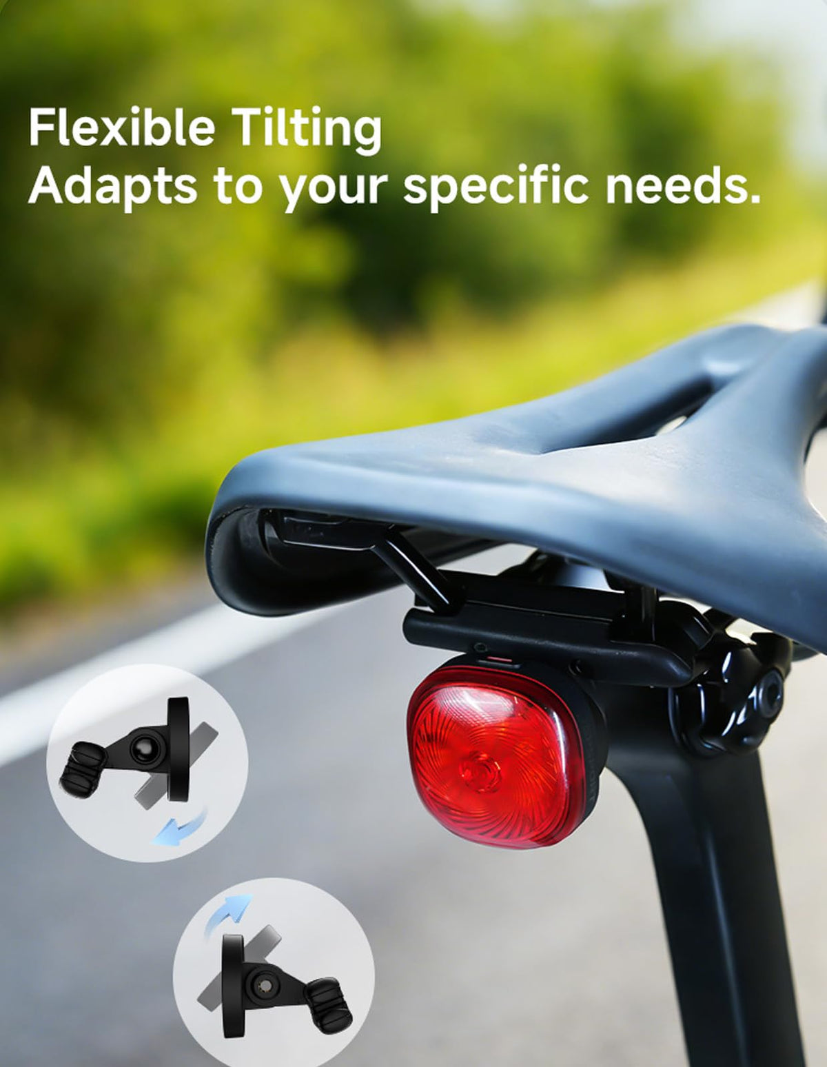 M30S Bike Tail Light Mount, Adjustable Saddle Rail Mount