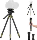 CH10L Carbon Fiber Mini Tripod, 28" with S1 Fluid Head Travel Stand | Compact Desktop Stand