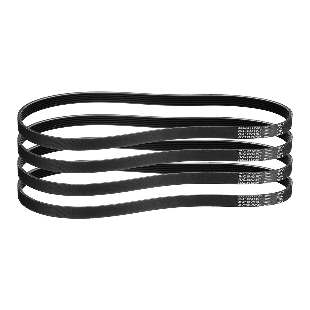 uxcell 4pcs 300J6 PJ V-Ribbed Belt 6 Ribs 30" L x 0.55" W x 0.14" H, EPDM